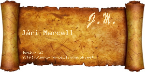 Jári Marcell névjegykártya